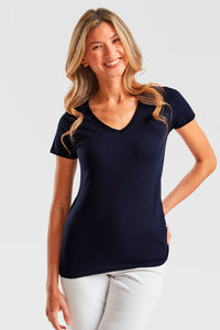 Naisten valueweight v-aukko t-paita