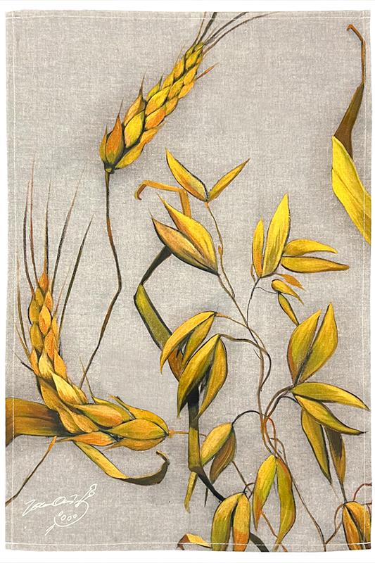 Ja minä olen viljaa keittiöpyyhe