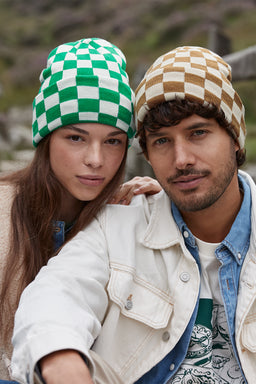 Kelly green/off white