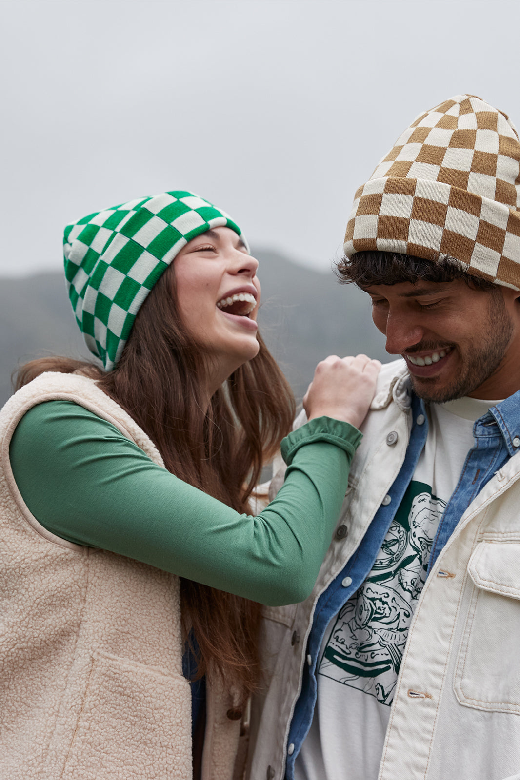 Kelly green/off white