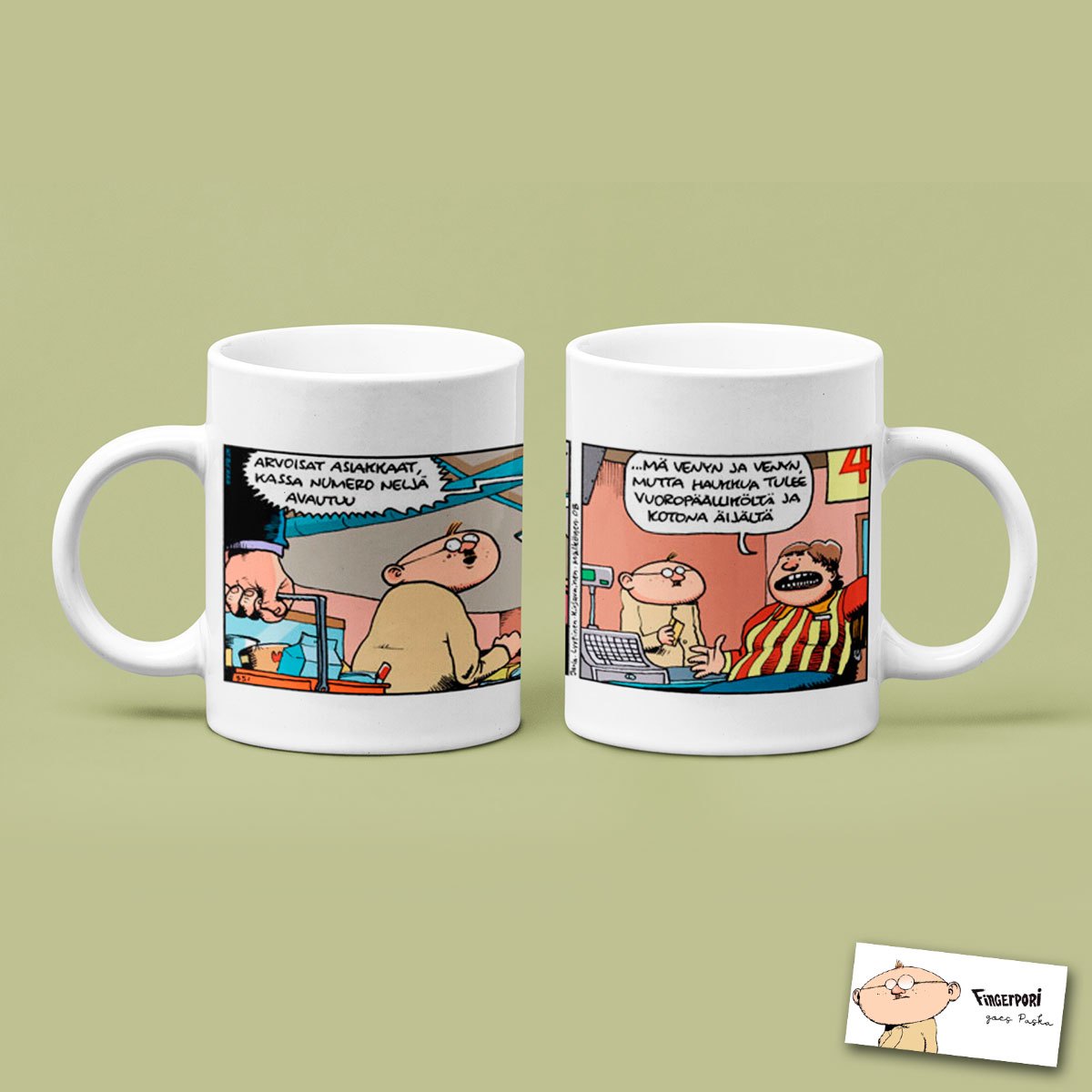 Kassa avautuu｜Fingerpori - Kahvikuppi 330ml