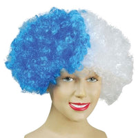 Afroperuukki sininen/valkoinen - Suomi